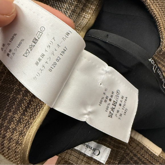 Christian Dior Tartan Wool Plaid Wide Leg Pants - Picture 11 of 12